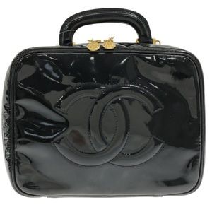 🔥$950 CHANEL CC PATENT LEATHER VANITY BAG CROSSBODY SHOULDER BAG